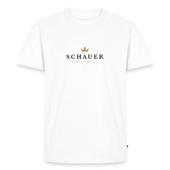 Logo original de la famille Schauer - T-shirt Premium bio Homme - blanc - Devant - Nico (187cm)