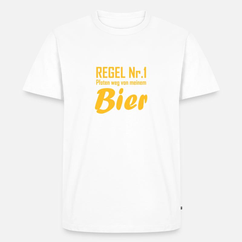 Regel Nr 1 bier - Männer Premium Bio T-Shirt - Weiß