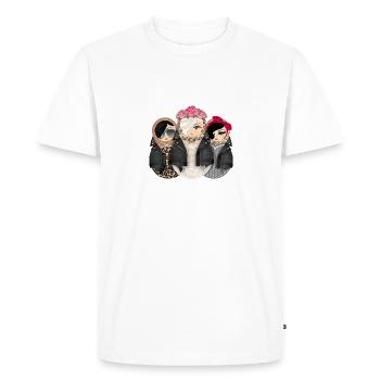 Matryoshka Trio: Sweta Rosa Jayne - Men's Premium Organic T-Shirt - white - Front - Nico (187cm)