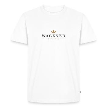 Logo original de la famille Wagener - T-shirt Premium bio Homme - blanc - Devant - Nico (187cm)