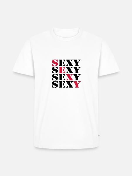 Sexy - Männer Premium Bio T-Shirt - Weiß
