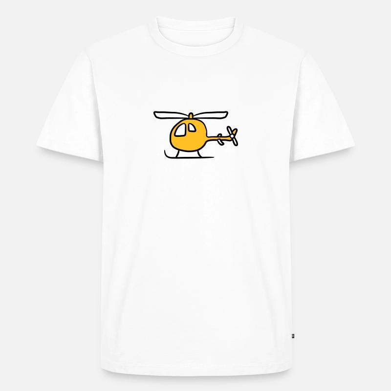 Comic Cartoon Kinder Heli Niedlich - Männer Premium Bio T-Shirt - Weiß