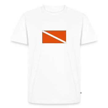 Drapeau de plongée AI - T-shirt Premium bio Homme - blanc - Devant - Nico (187cm)