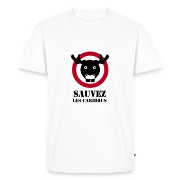 caribou - T-shirt Premium bio Homme - blanc - Devant - Nico (187cm)