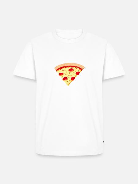 Pizza, ganz simpel. - Männer Premium Bio T-Shirt - Weiß