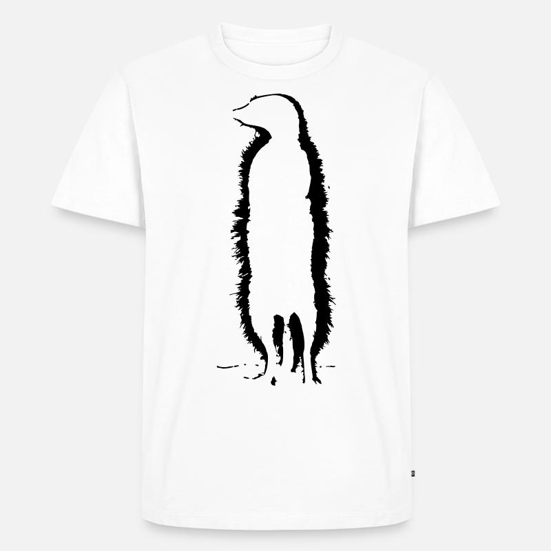 Armes einsames Erdmännchen Meicate - Männer Premium Bio T-Shirt - Weiß