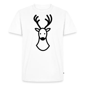 renne de noel - T-shirt Premium bio Homme - blanc - Devant - Nico (187cm)