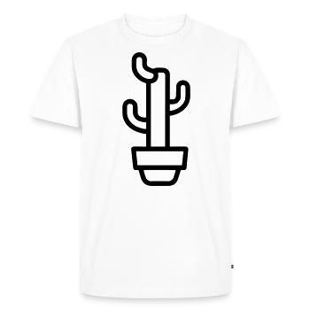 Cactus - T-shirt Premium bio Homme - blanc - Devant - Nico (187cm)