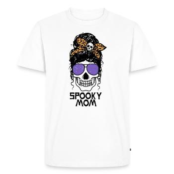 Spooky Mom - Chignon en désordre - T-shirt Premium bio Homme - blanc - Devant - Nico (187cm)