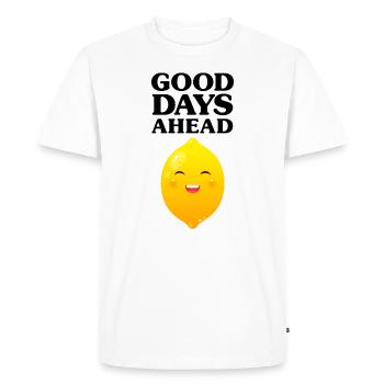 Good Days Ahead - Positivity Lemon Summer - Men's Premium Organic T-Shirt - white - Front - Nico (187cm)