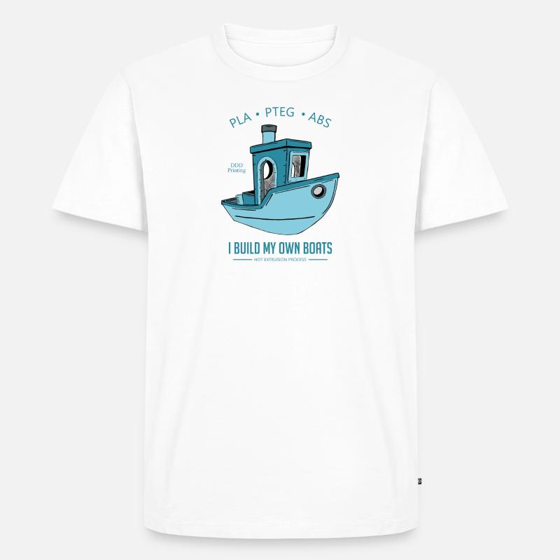 Ich baue meine eigenen Boote - Männer Premium Bio T-Shirt - Weiß