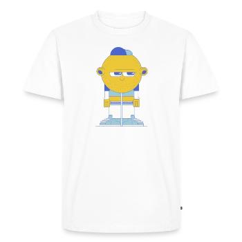 Tête de citron - T-shirt Premium bio Homme - blanc - Devant - Nico (187cm)