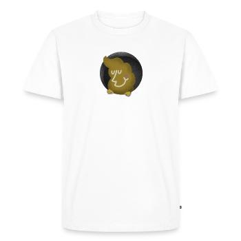 Peek a boo - M. Schnampel regarde de sa grotte - T-shirt Premium bio Homme - blanc - Devant - Nico (187cm)