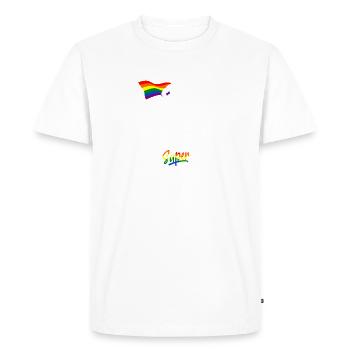 Je suis super gay - Drôle de gay disant LGBT - T-shirt Premium bio Homme - blanc - Devant - Nico (187cm)