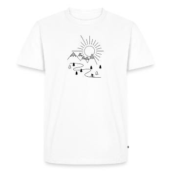 Cycling - Men's Premium Organic T-Shirt - white - Front - Nico (187cm)