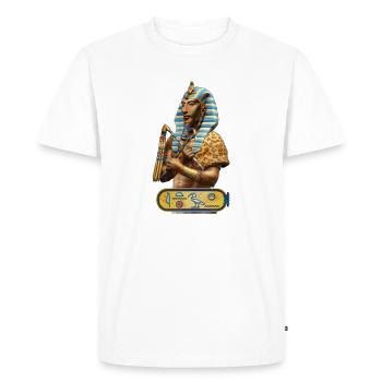 Akhenaton - Pharaon d'Egypte - T-shirt Premium bio Homme - blanc - Devant - Nico (187cm)