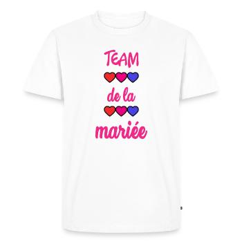 EVJF. MARIEE. TEAM. TEAM MARIEE. FUTURE MARIEE - T-shirt Premium bio Homme - blanc - Devant - Nico (187cm)