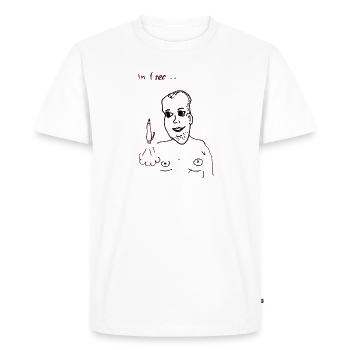 Rocket science in the office - Men's Premium Organic T-Shirt - white - Front - Nico (187cm)