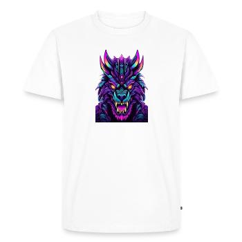 Neon Wolfsgeist - T-shirt Premium bio Homme - blanc - Devant - Nico (187cm)