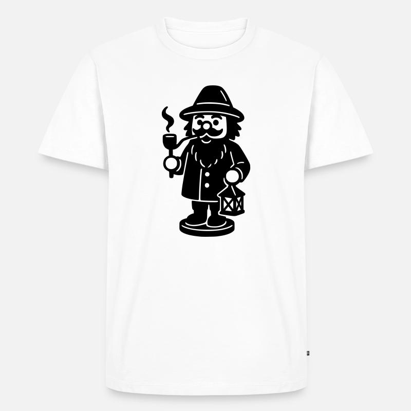 Räuchermännchen - Männer Premium Bio T-Shirt - Weiß