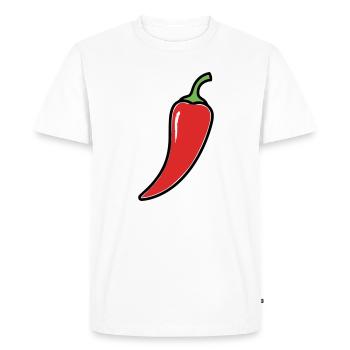 Chili Pepper Hot Comic - T-shirt Premium bio Homme - blanc - Devant - Nico (187cm)