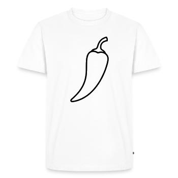 Résumé du piment piment - T-shirt Premium bio Homme - blanc - Devant - Nico (187cm)