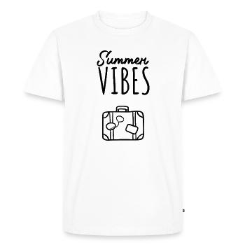 Valse de voyage Summer Vibes - T-shirt Premium bio Homme - blanc - Devant - Nico (187cm)