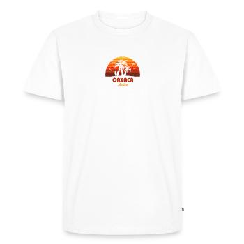 Cool Oaxaca Mexico Beach Sunset Souvenir - Men's Premium Organic T-Shirt - white - Front - Nico (187cm)