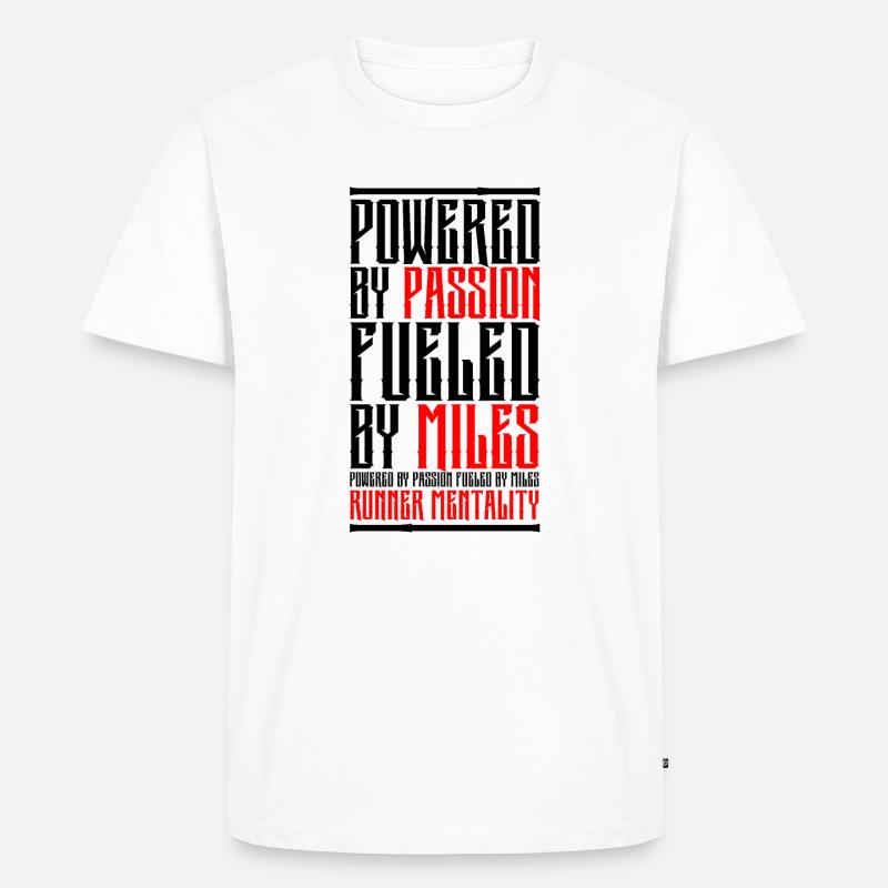 Runner Mentality - Männer Premium Bio T-Shirt - Weiß