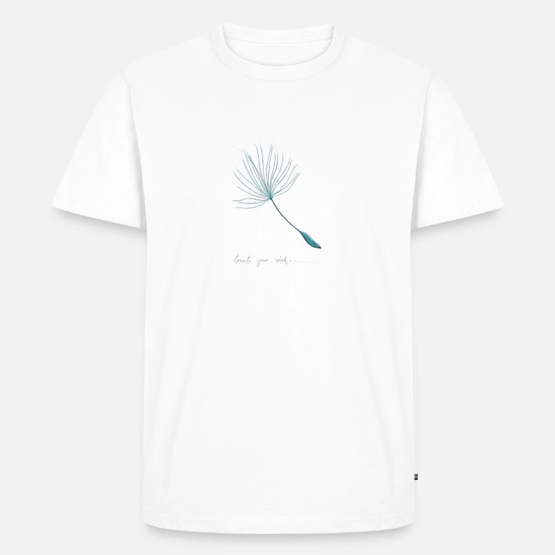 Trust your wish black - Männer Premium Bio T-Shirt - Weiß