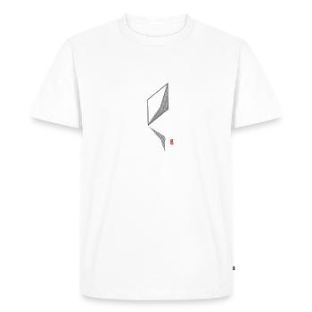 The turbot - Men's Premium Organic T-Shirt - white - Front - Nico (187cm)