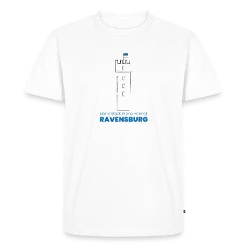Ravensburg - Männer Premium Bio T-Shirt - Weiß - Vorne - Nico (187cm)