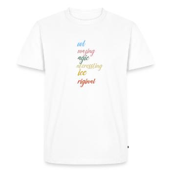 camino de Santiago - Men's Premium Organic T-Shirt - white - Front - Nico (187cm)