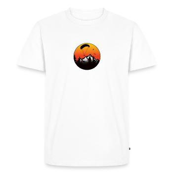 Coucher de soleil en parapente - T-shirt Premium bio Homme - blanc - Devant - Nico (187cm)