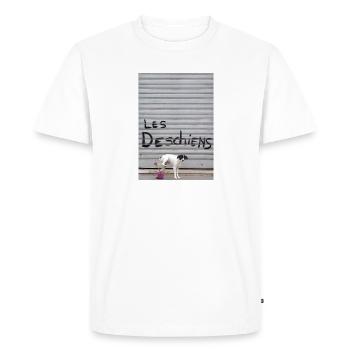 deschiens - T-shirt Premium bio Homme - blanc - Devant - Nico (187cm)