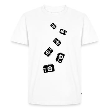 Camera Silhouette icon - Men's Premium Organic T-Shirt - white - Front - Nico (187cm)