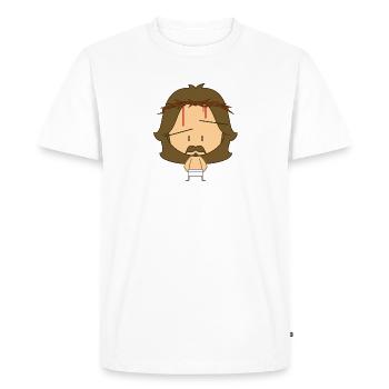 BuddyChrist - T-shirt Premium bio Homme - blanc - Devant - Nico (187cm)
