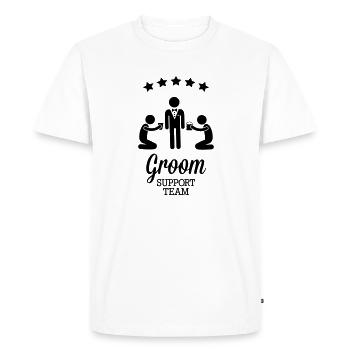 Groom Support Team - T-shirt Premium bio Homme - blanc - Devant - Nico (187cm)