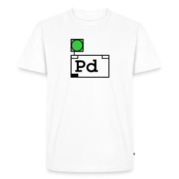 Puredata - Men's Premium Organic T-Shirt - white - Front - Nico (187cm)