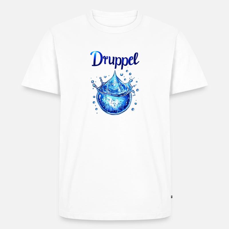 Wassertropfen - Männer Premium Bio T-Shirt - Weiß