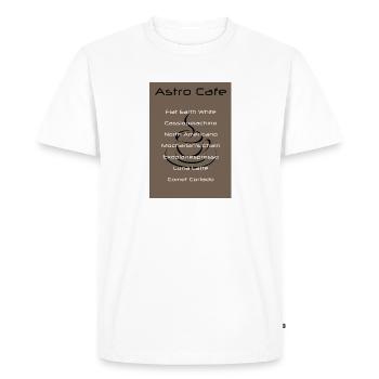 Astro Café - T-shirt Premium bio Homme - blanc - Devant - Nico (187cm)