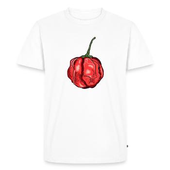Chili Plant Hot Tabasco Jalapeno Habanero - Men's Premium Organic T-Shirt - white - Front - Nico (187cm)
