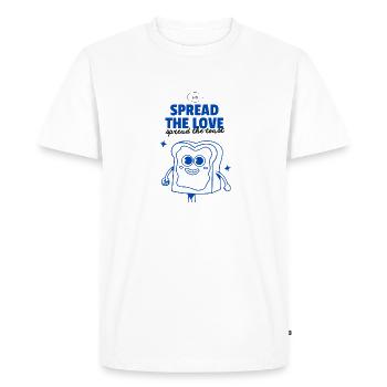 Étalez le pain grillé - T-shirt Premium bio Homme - blanc - Devant - Nico (187cm)