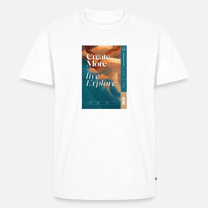 createmore - Männer Premium Bio T-Shirt - Weiß