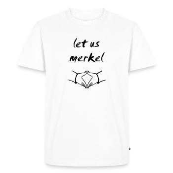 Merkel, Merkel-Raute, merkel diamond - Men's Premium Organic T-Shirt - white - Front - Nico (187cm)