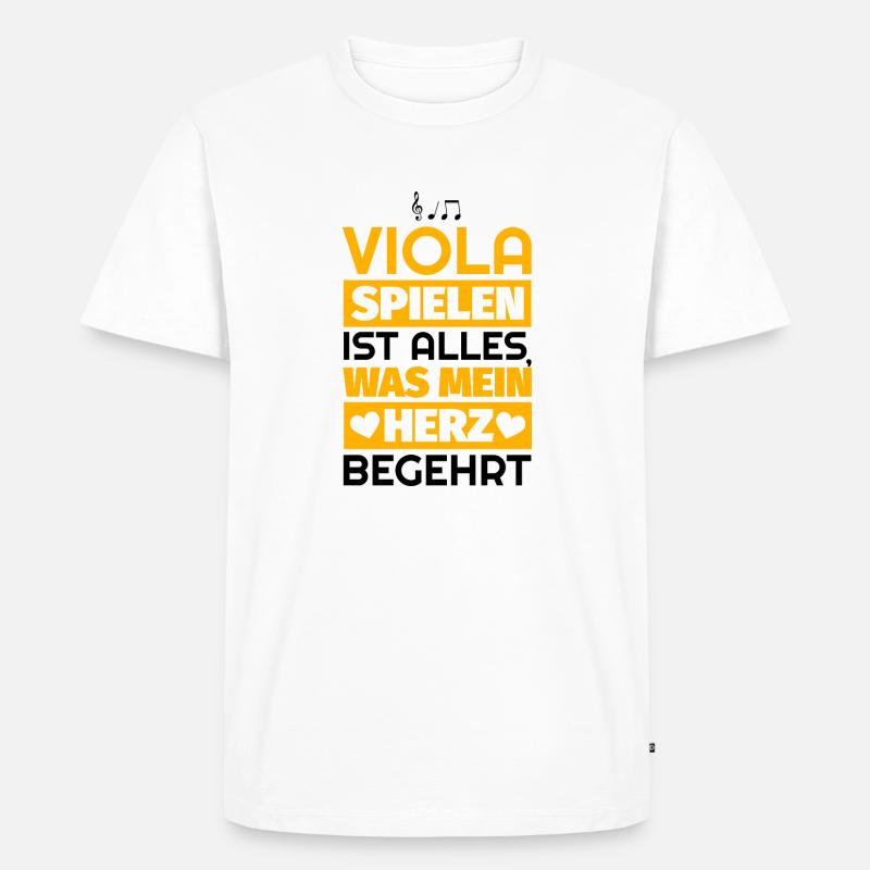 Viola Geschenke - Männer Premium Bio T-Shirt - Weiß