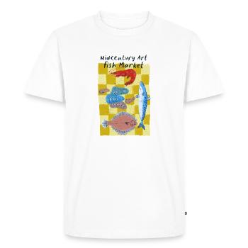 Marché aux poissons du milieu du siècle dernier - T-shirt Premium bio Homme - blanc - Devant - Nico (187cm)