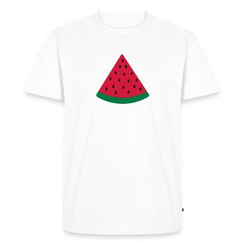 water melon slice - Men's Premium Organic T-Shirt - white - Front - Nico (187cm)
