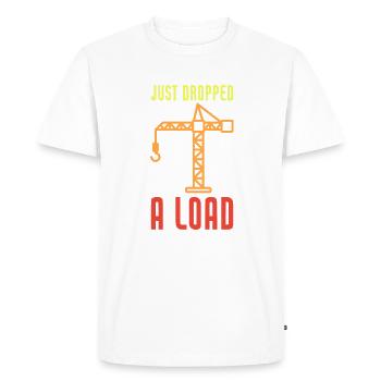 Je viens de laisser tomber un opérateur de grue amusant - T-shirt Premium bio Homme - blanc - Devant - Nico (187cm)