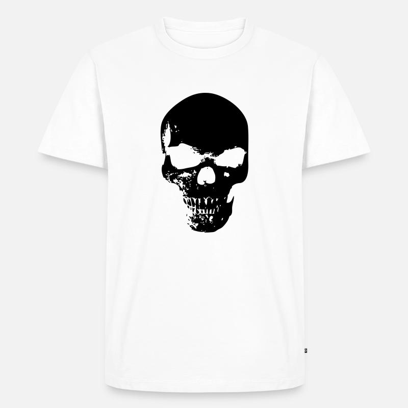 Schädel-Sammlung - Männer Premium Bio T-Shirt - Weiß